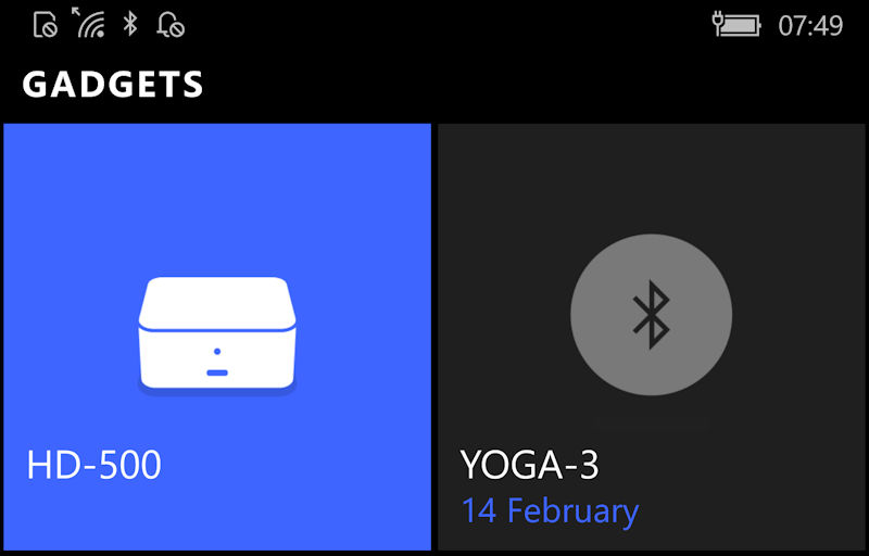 Gadgets app for Windows 10 Mobile updated, seems to work better now