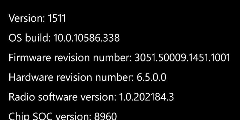 Microsoft testing Windows 10 Mobile Cumulative Update Build 10586.338 (screen shots)