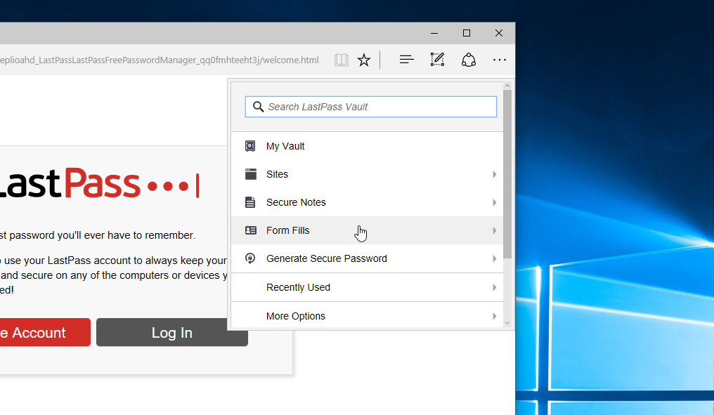 LastPass for Microsoft Edge now available