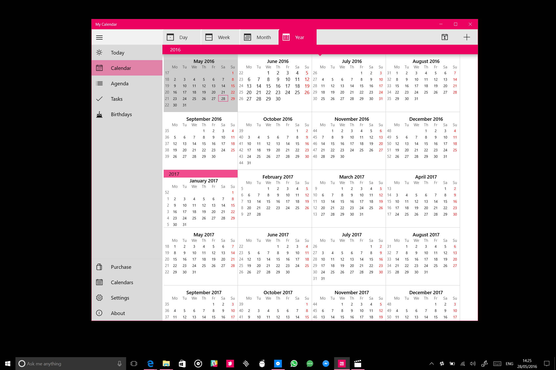My Calendar for Windows 10 is another alternate calendar app with tasks functionality