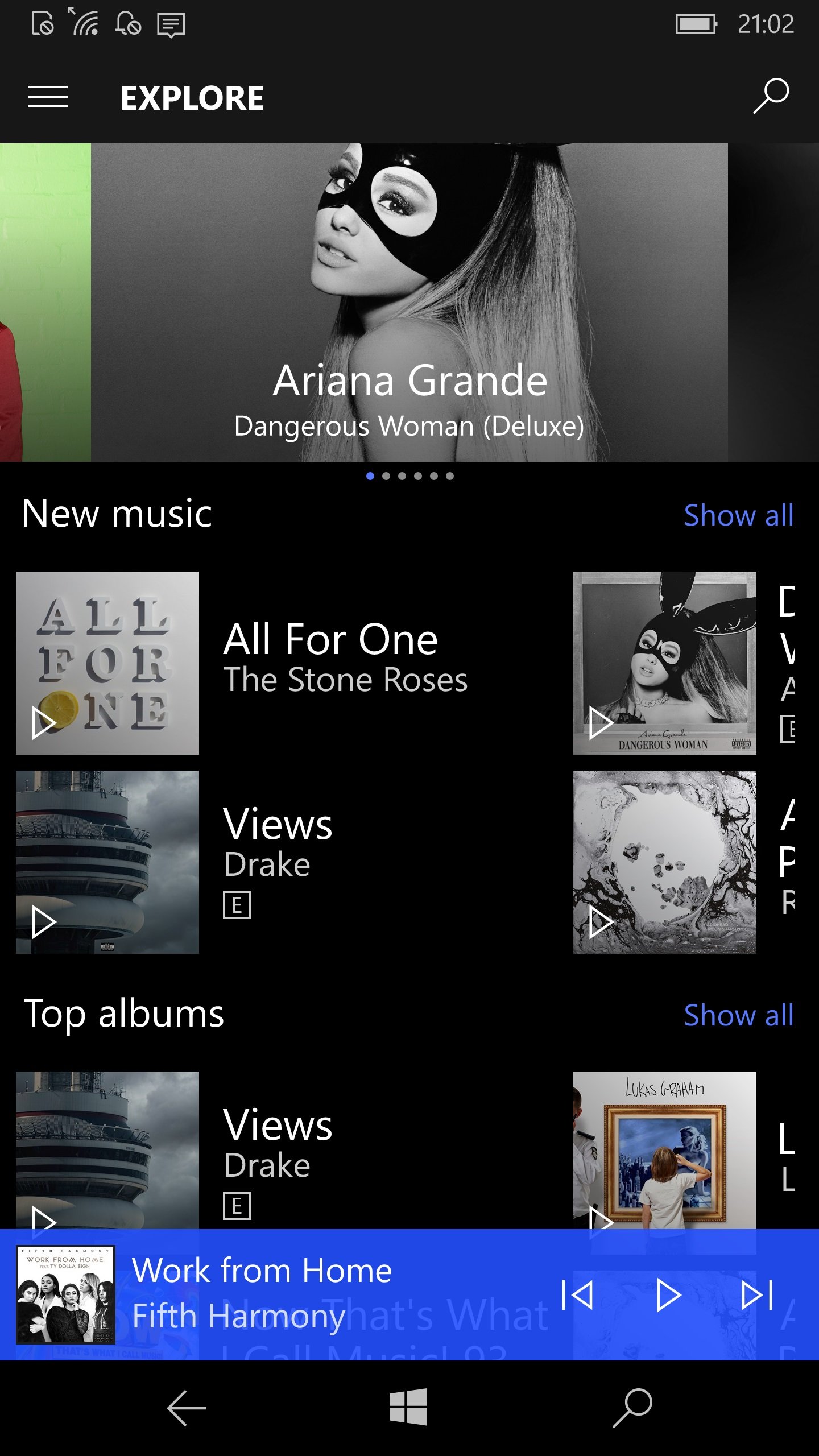 Groove music app updated in Windows Store with performance
