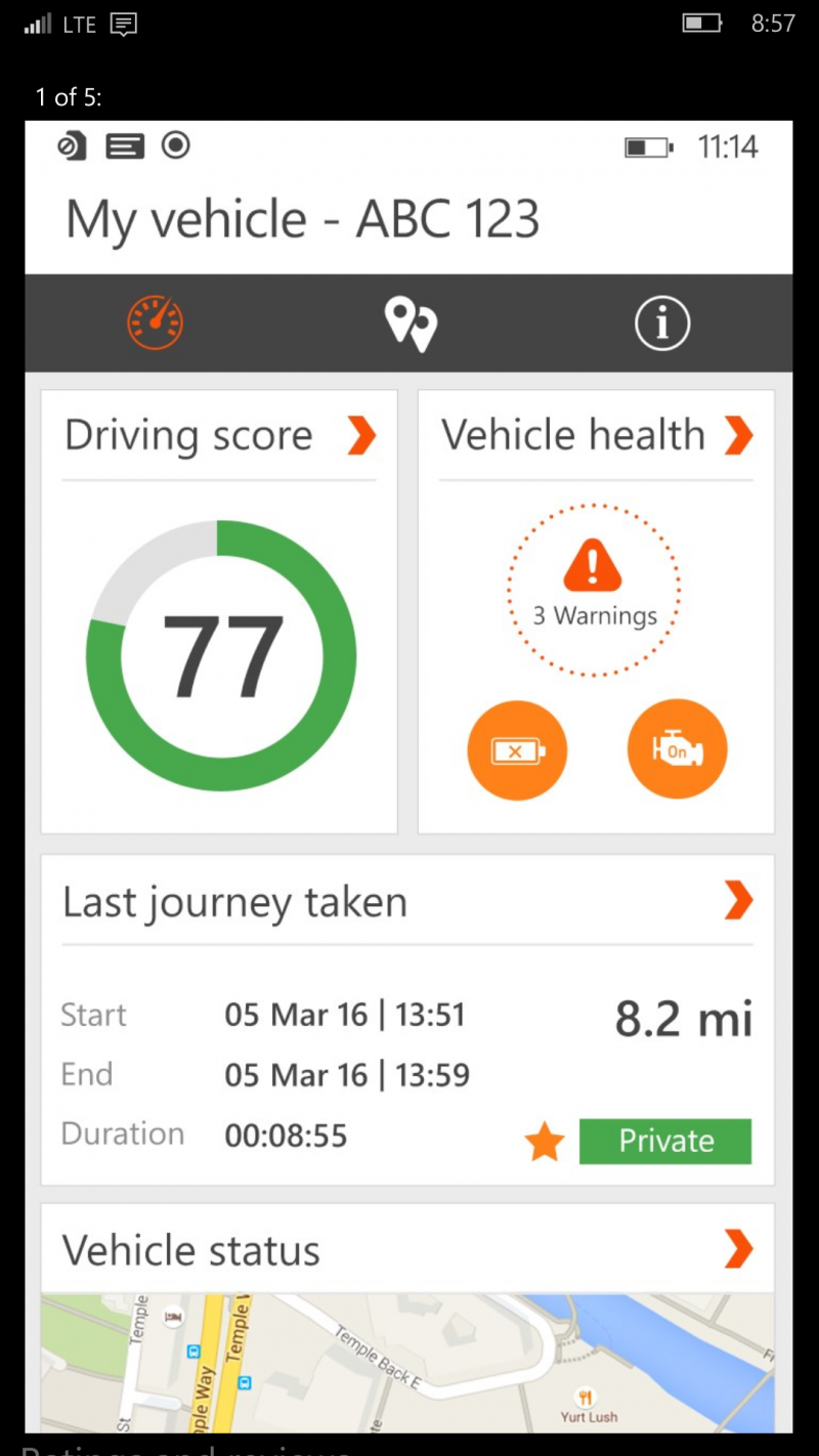 RAC Telematics driver app now available in Windows Store