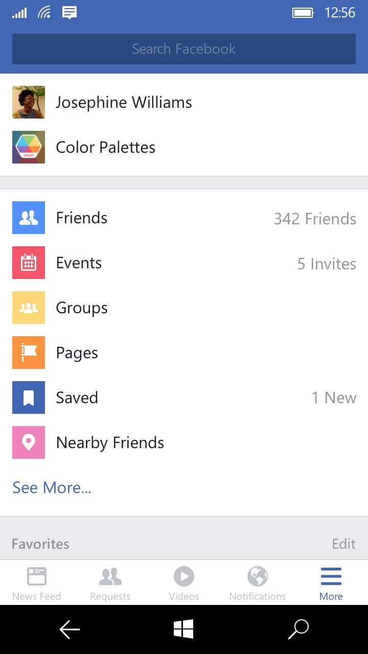 facebook app for windows 10