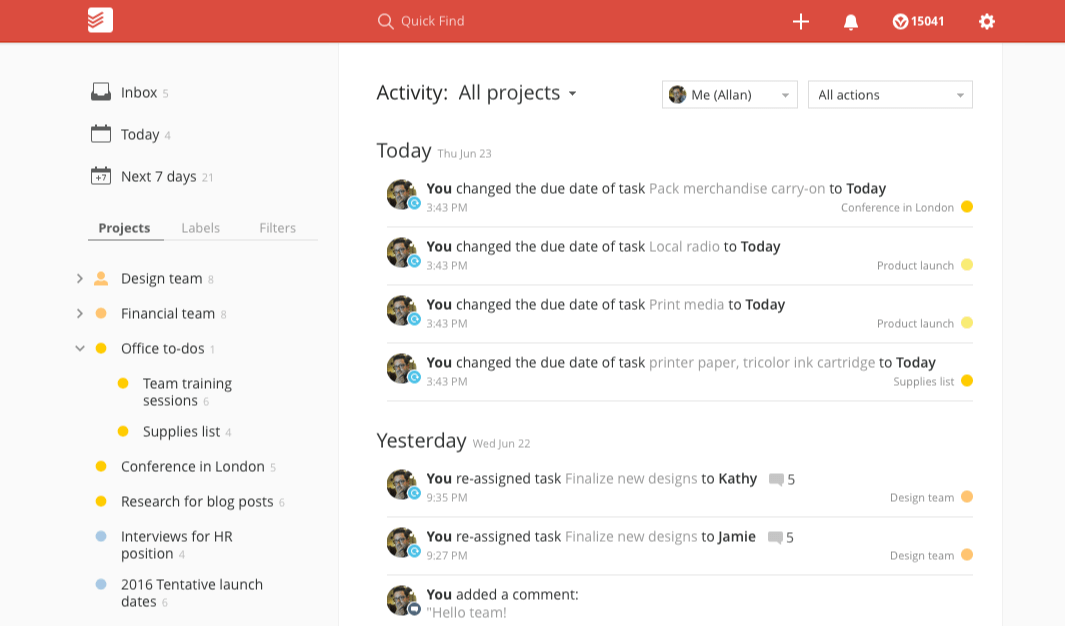 Todoist announces new features for businesses, coming to Windows 10 today