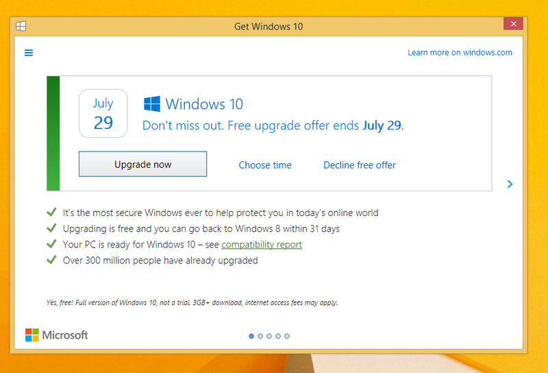 Microsoft is changing Windows 10 upgrade prompt following user feedback