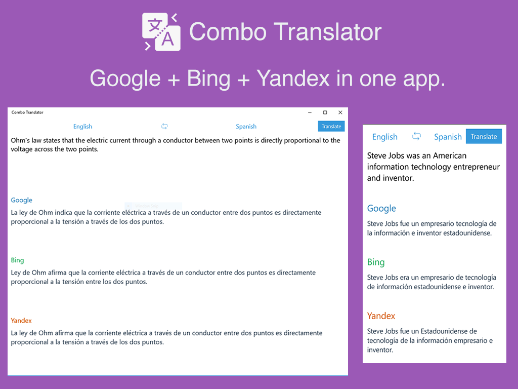 Developer Submission: Combo Translator – All Major Translators In One App.