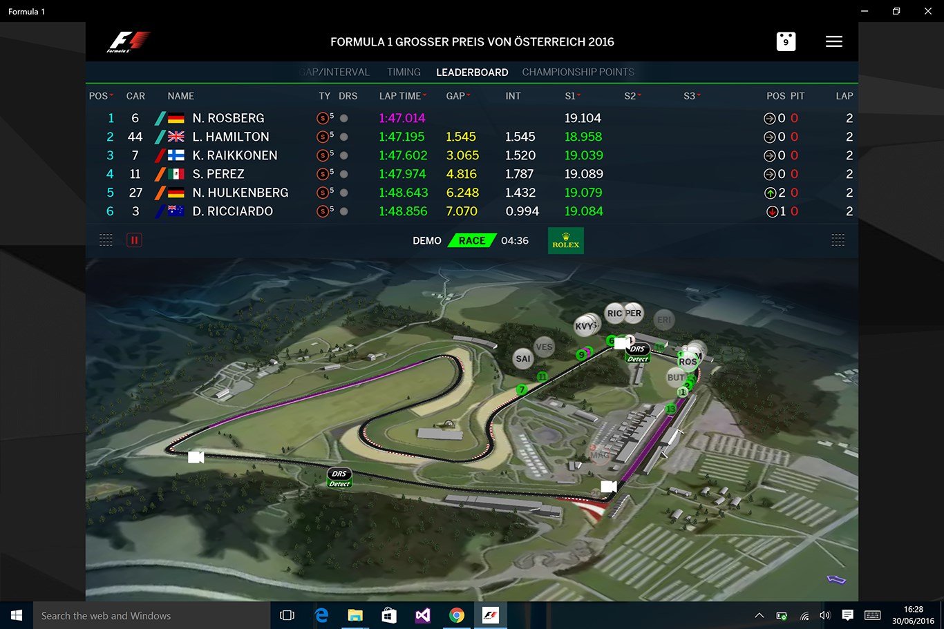 Official Formula 1 App Now Available For Windows 10 Devices