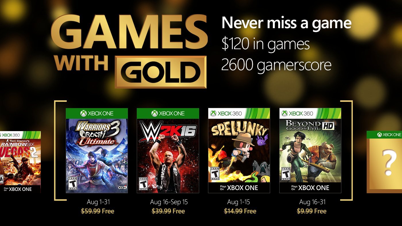 Games with Gold: Warriors Orochi 3 Ultimate and Spelunky now available as free downloads