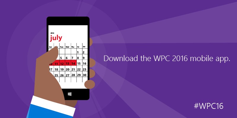 Download the official WPC 2016 mobile app for Android, iOS and Windows 10 devices