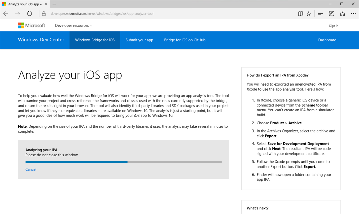 Microsoft announces new App Analysis tool for Windows Bridge for iOS