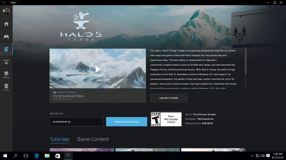 Check out the system requirements of Halo 5: Forge for Windows 10 PCs