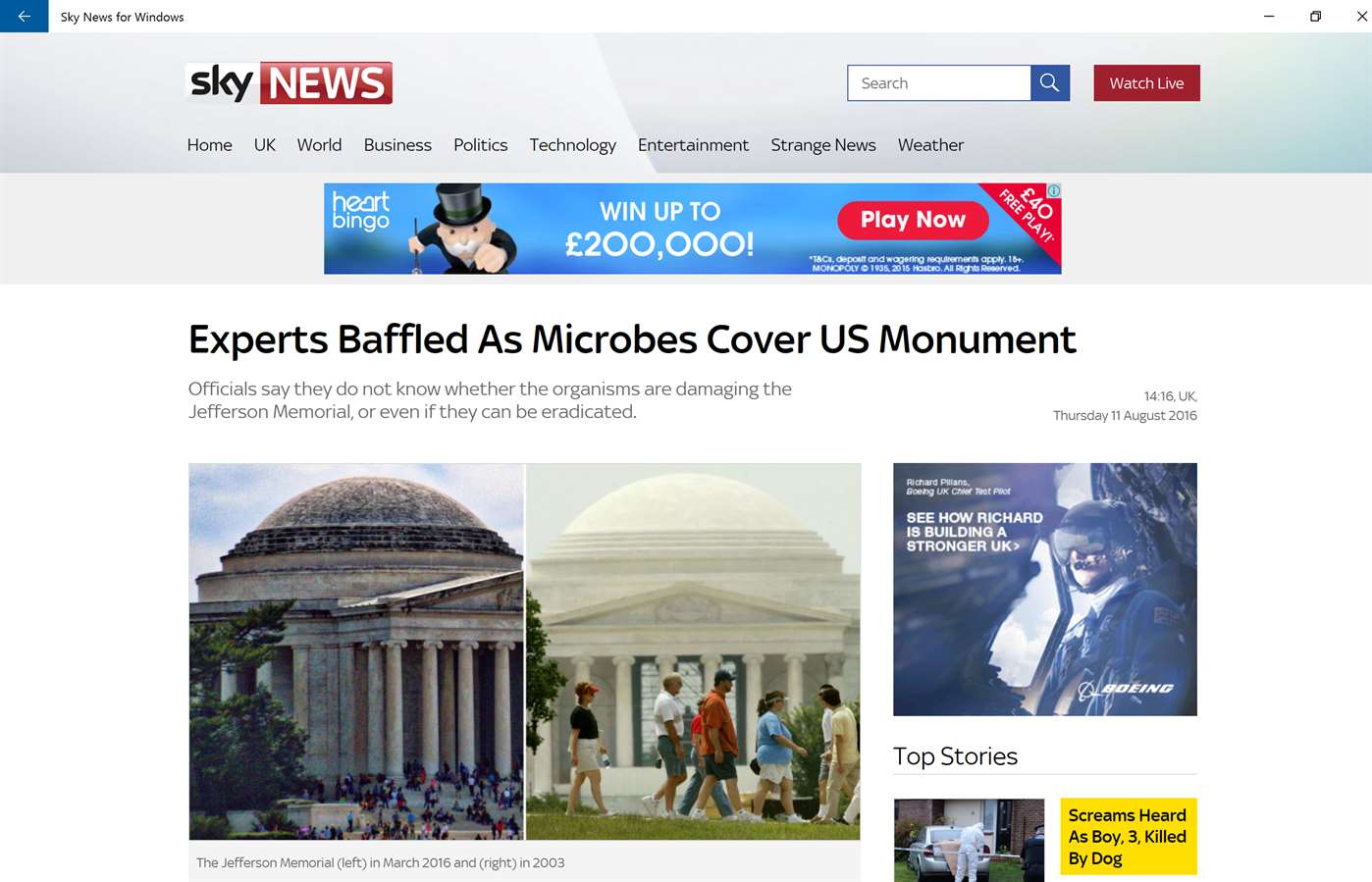 Sky News releases its new app for Windows 10, but it’s a web-wrapper