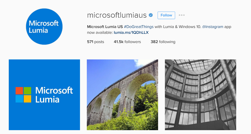 Microsoft to shutdown Lumia regional accounts on Instagram
