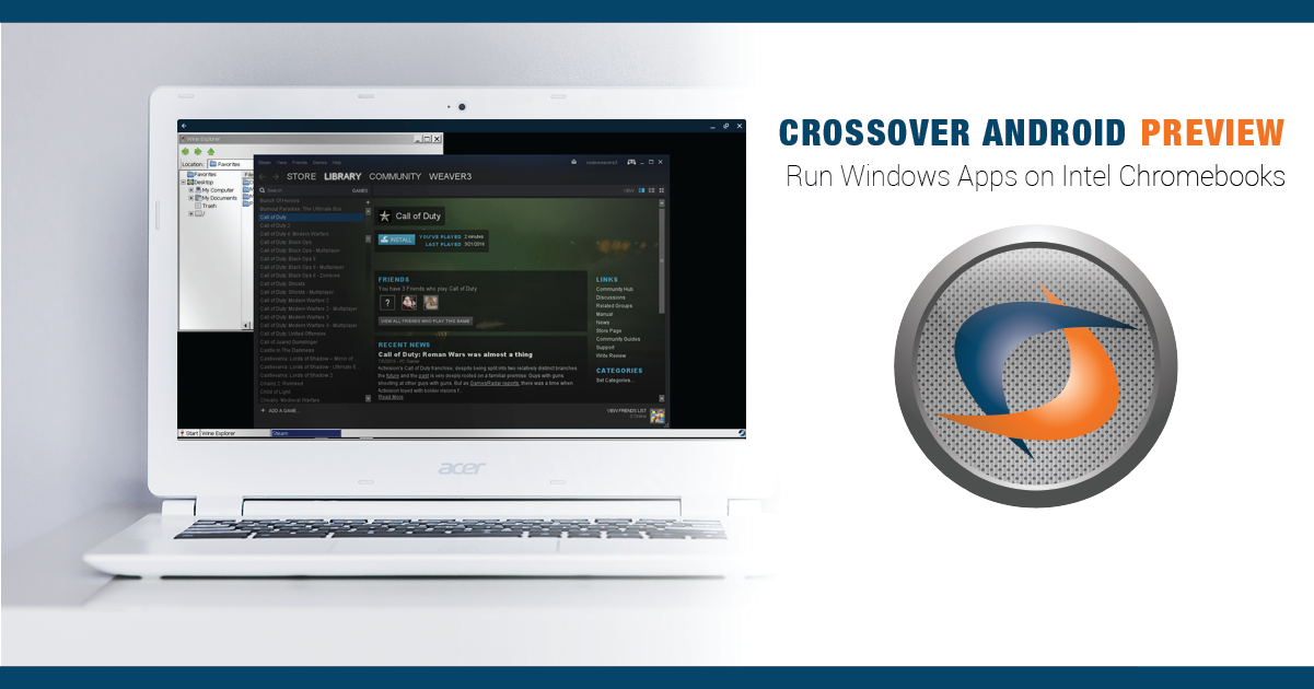 CrossOver Android Preview brings Windows apps to Chromebooks