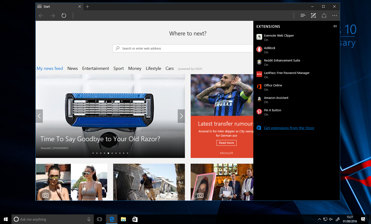 does free download manager have extension for microsoft edge