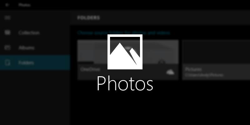 windows 10 photos app albums