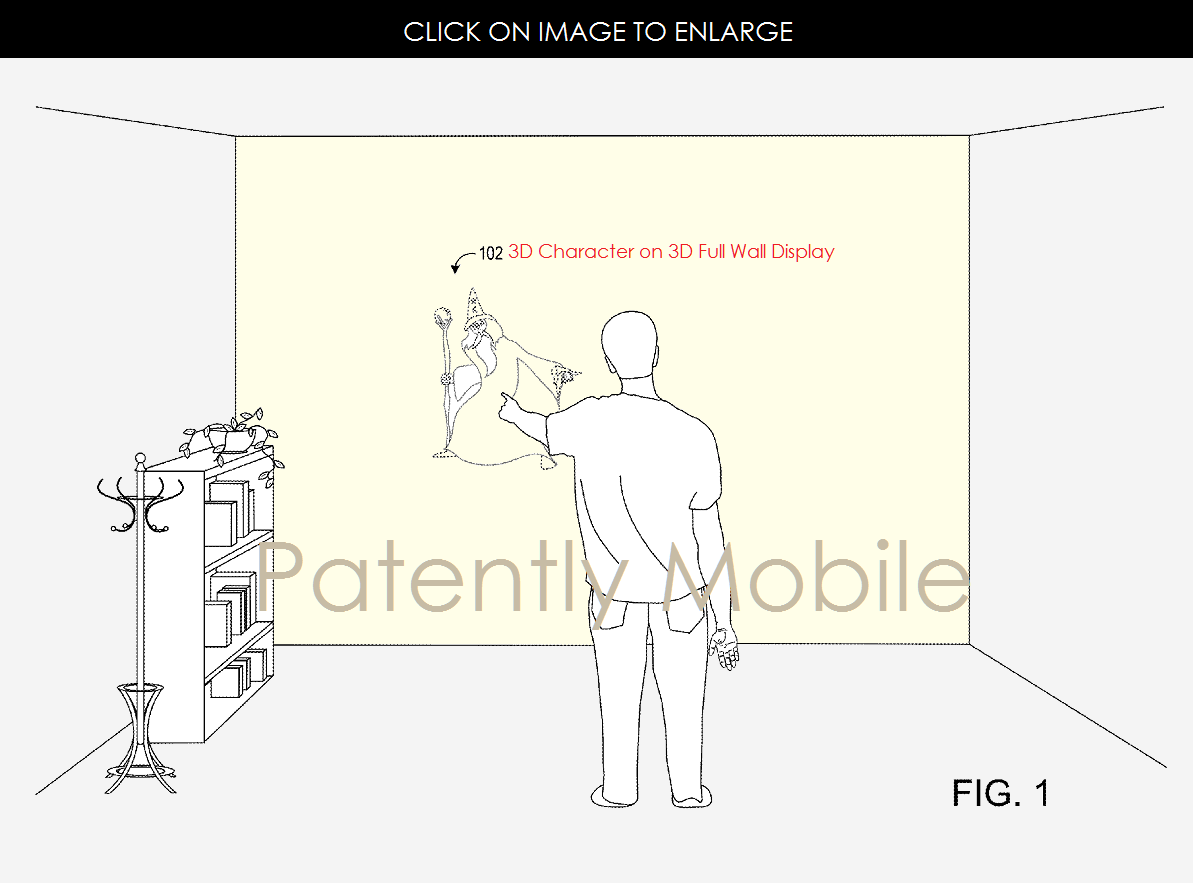 Microsoft applies for patent for Tangible 3D Light Full Wall Display
