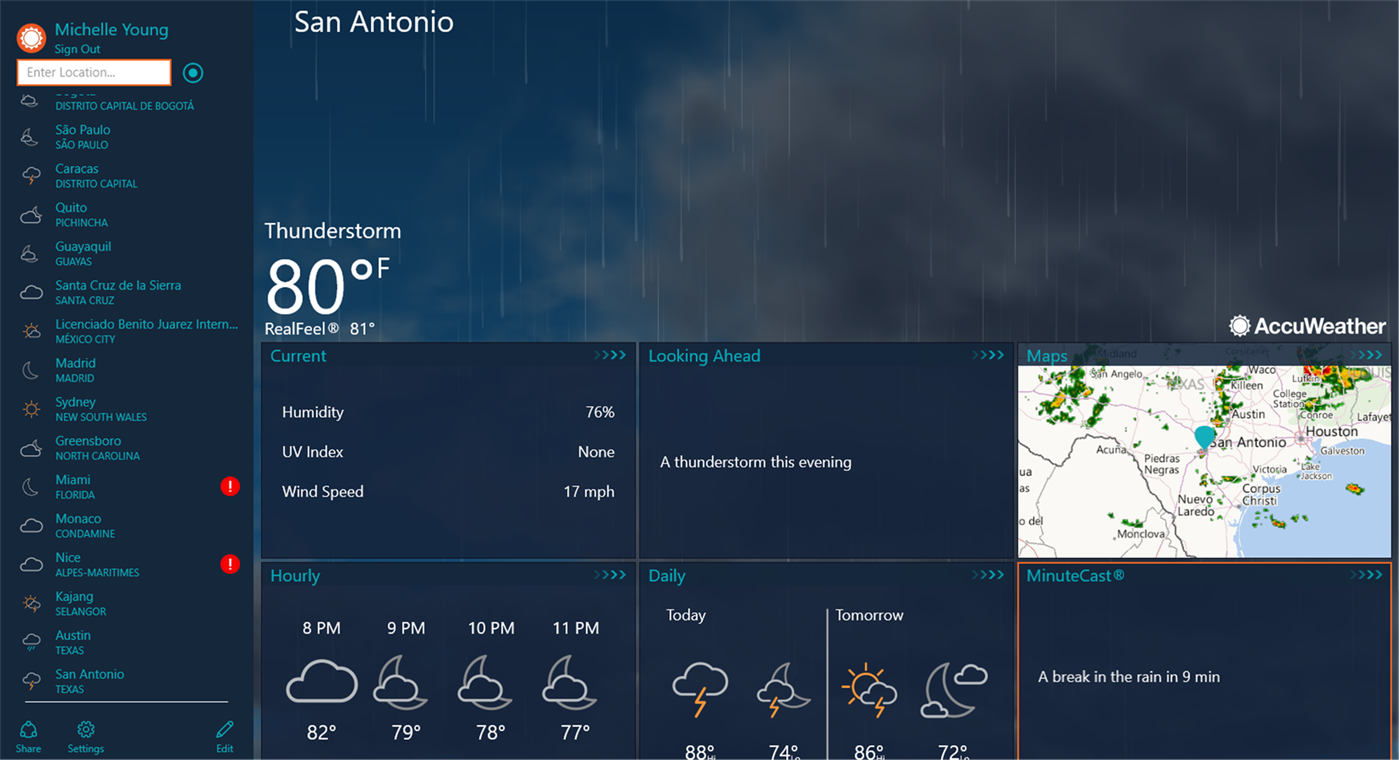 accuweather desktop gadget windows 7