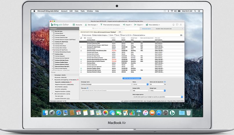 bing ads editor for mac
