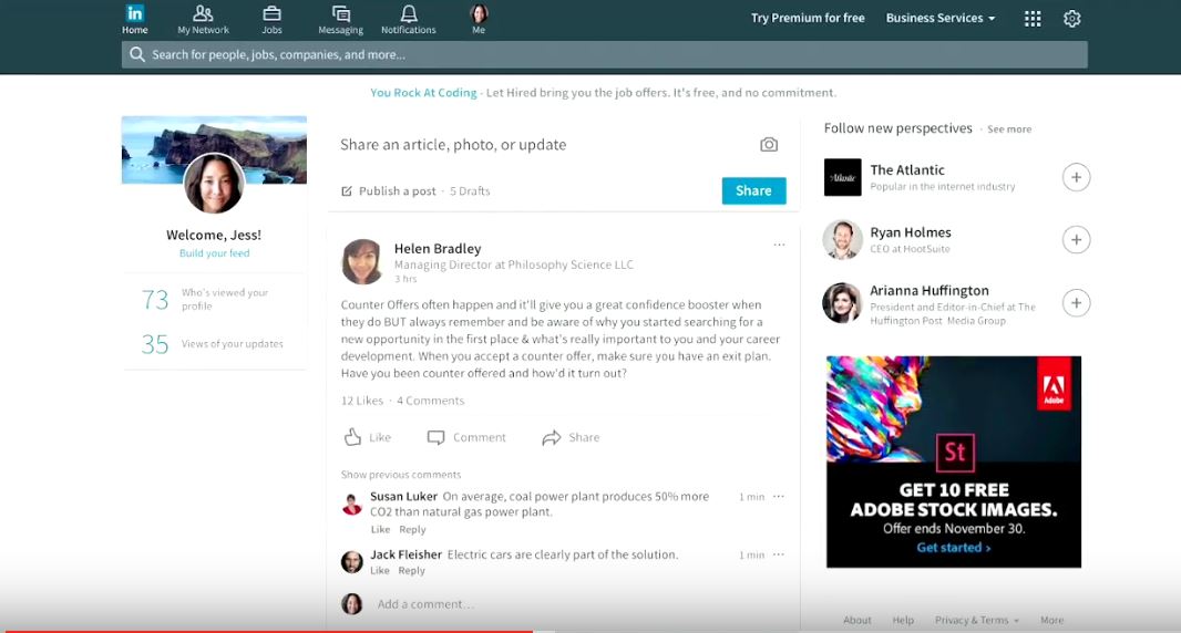 LinkedIn’s desktop redesign rolling out now