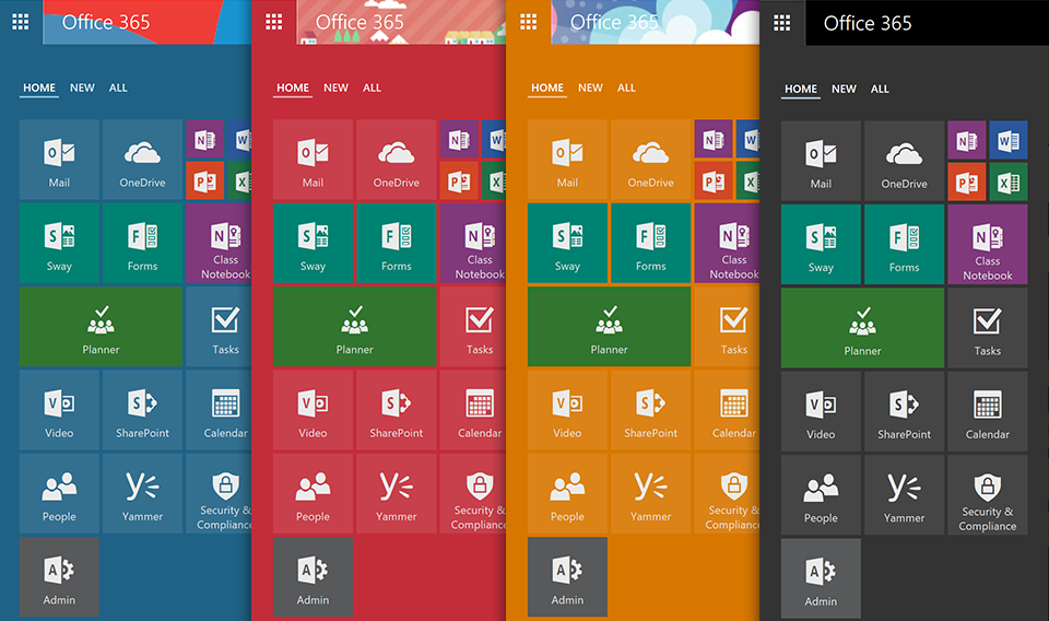 customize app launcher office 365