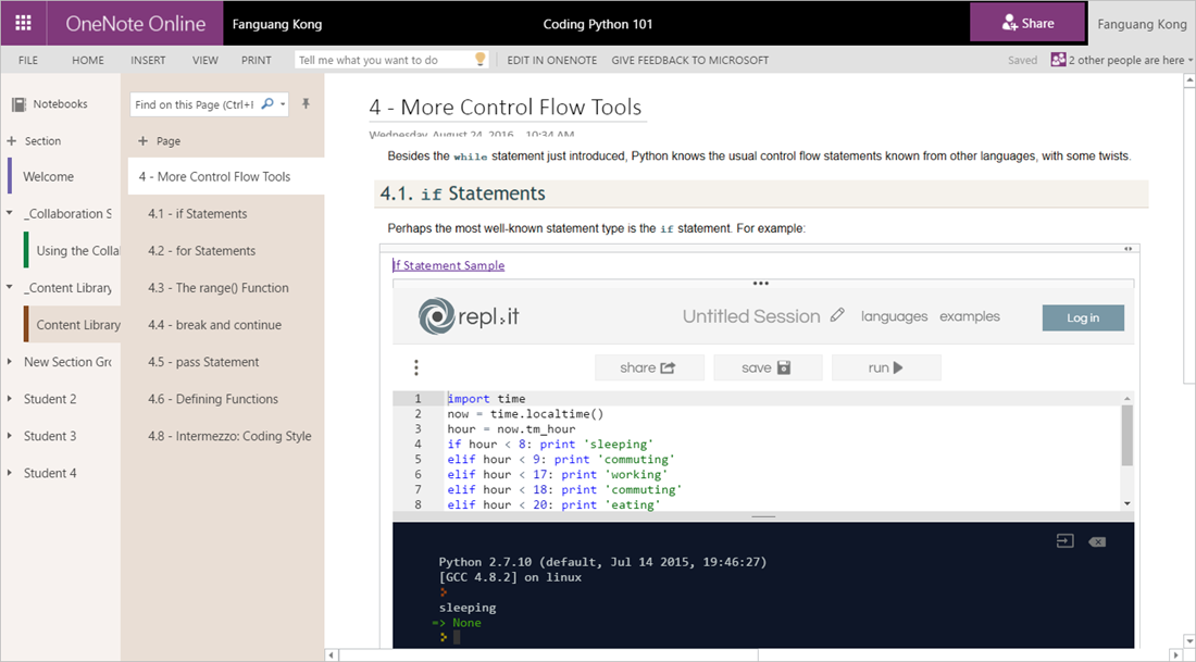 Microsoft adiciona suporte para demonstração de código ao vivo no OneNote