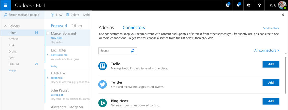 Microsoft bringing Office 365 Connectors to Outlook on the web - MSPoweruser