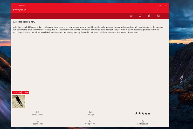 diary for windows
