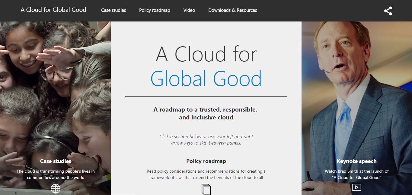 Microsoft releases a book called “A Cloud for Global Good”