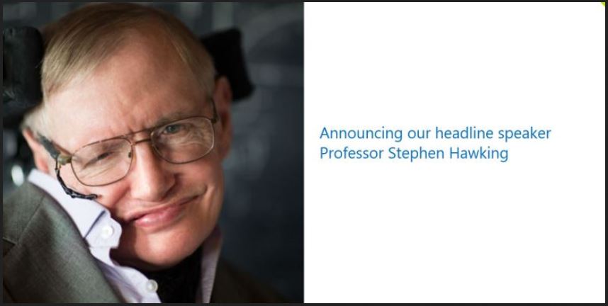 Stephen Hawking to deliver keynote at Microsoft’s Future Decoded event