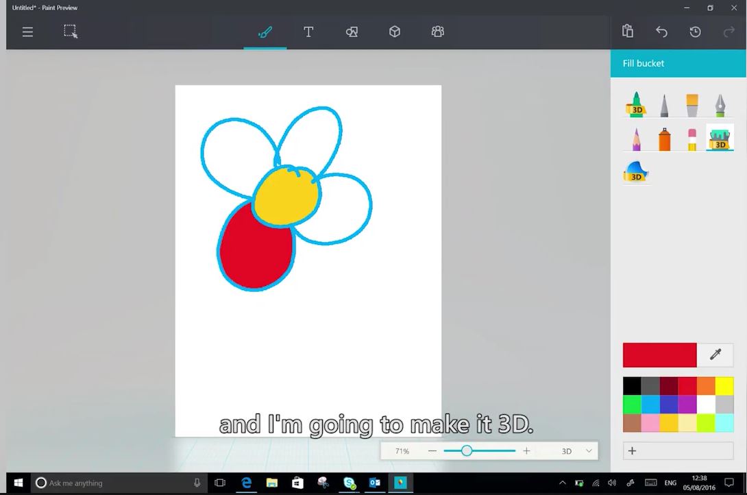 Watch Microsoft's redesigned Paint app for Windows 10 in