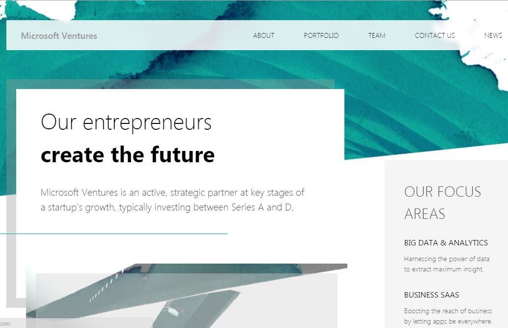 Microsoft Ventures has a new website highlighting its portfolio