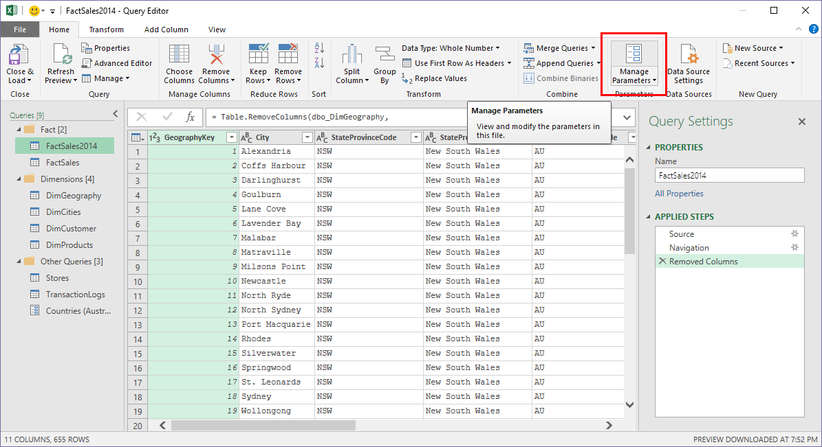 Aktualizácie pre doplnok Power Query z októbra 2016 zahŕňajú podporu parametrov dotazu