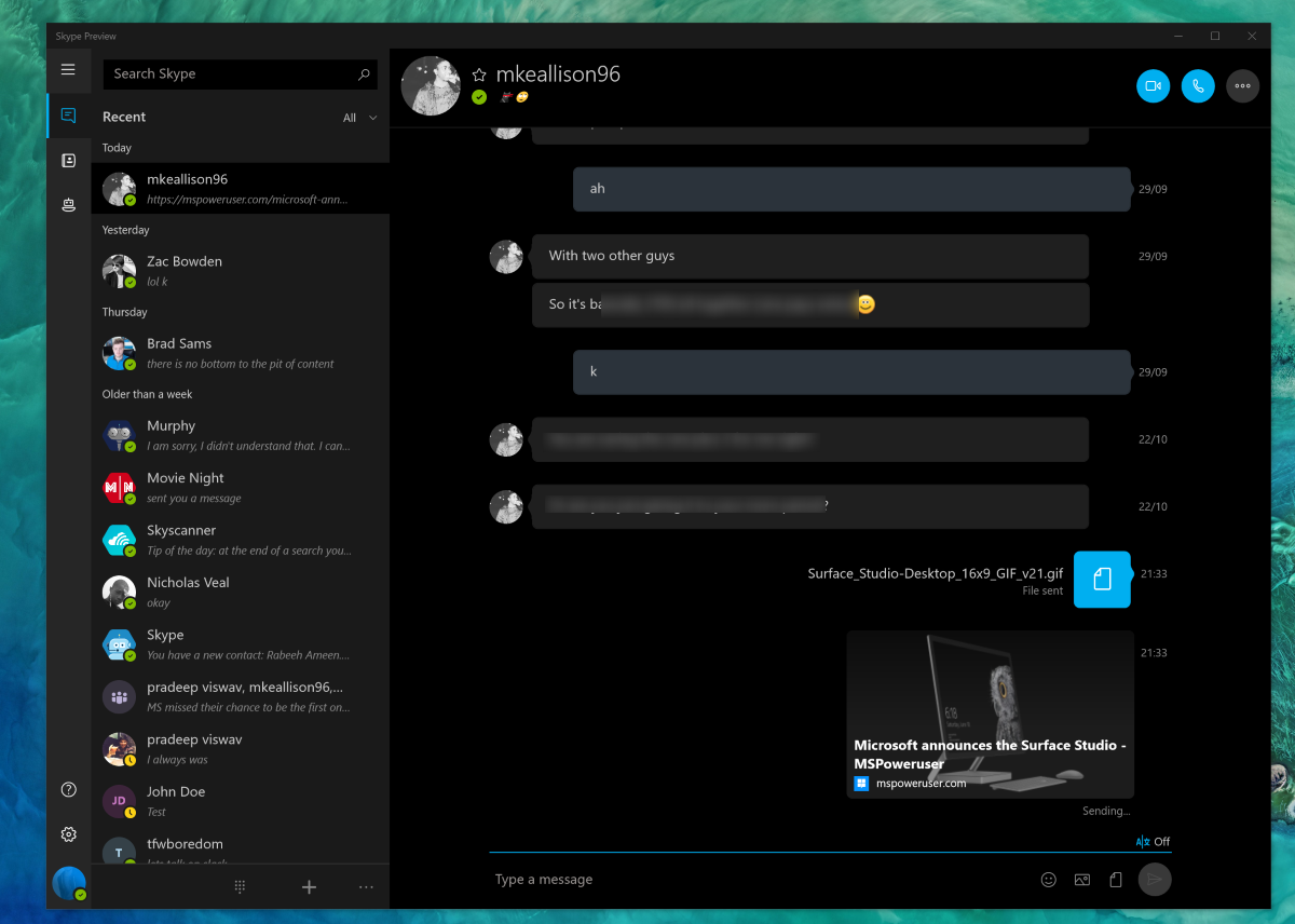 how to use skype preview