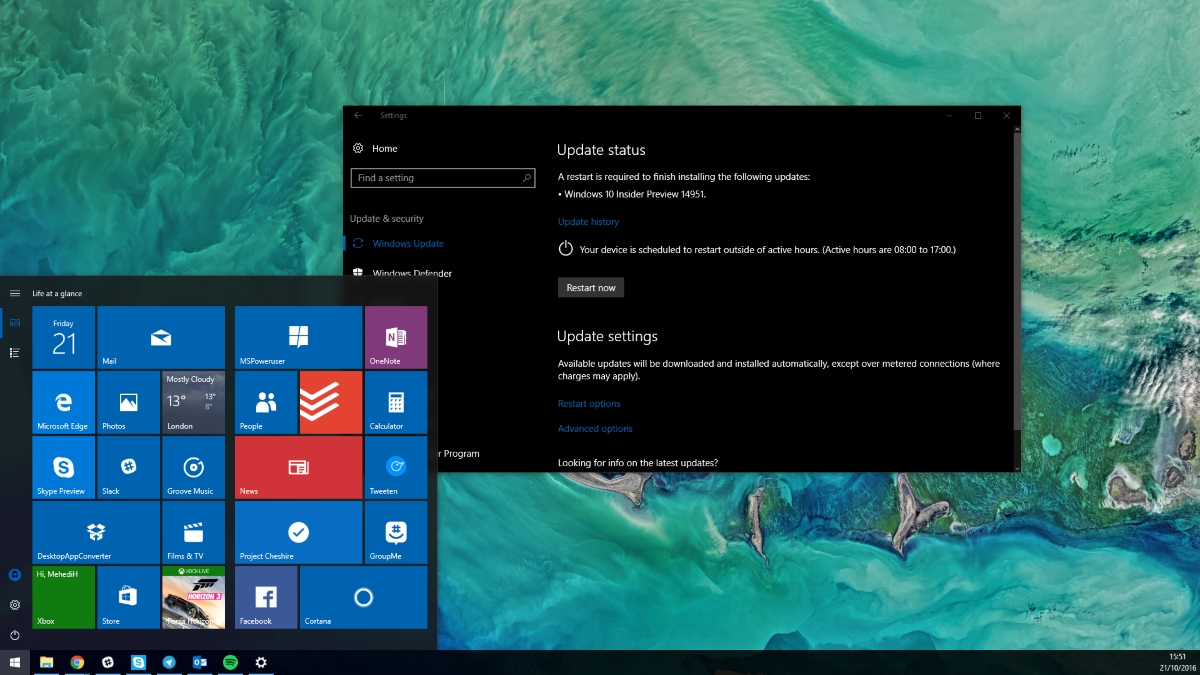 Windows 10 Insider Preview build 15025 ISOs now available