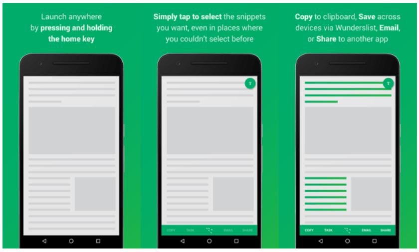 Clip Layer, a new Microsoft Garage app that enables easy sharing of info across Android apps