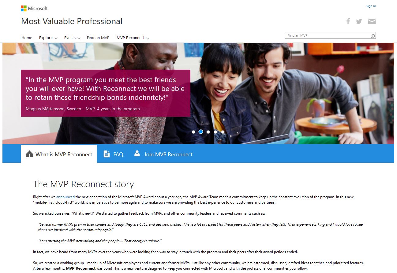 Microsoft launches MVP Reconnect program