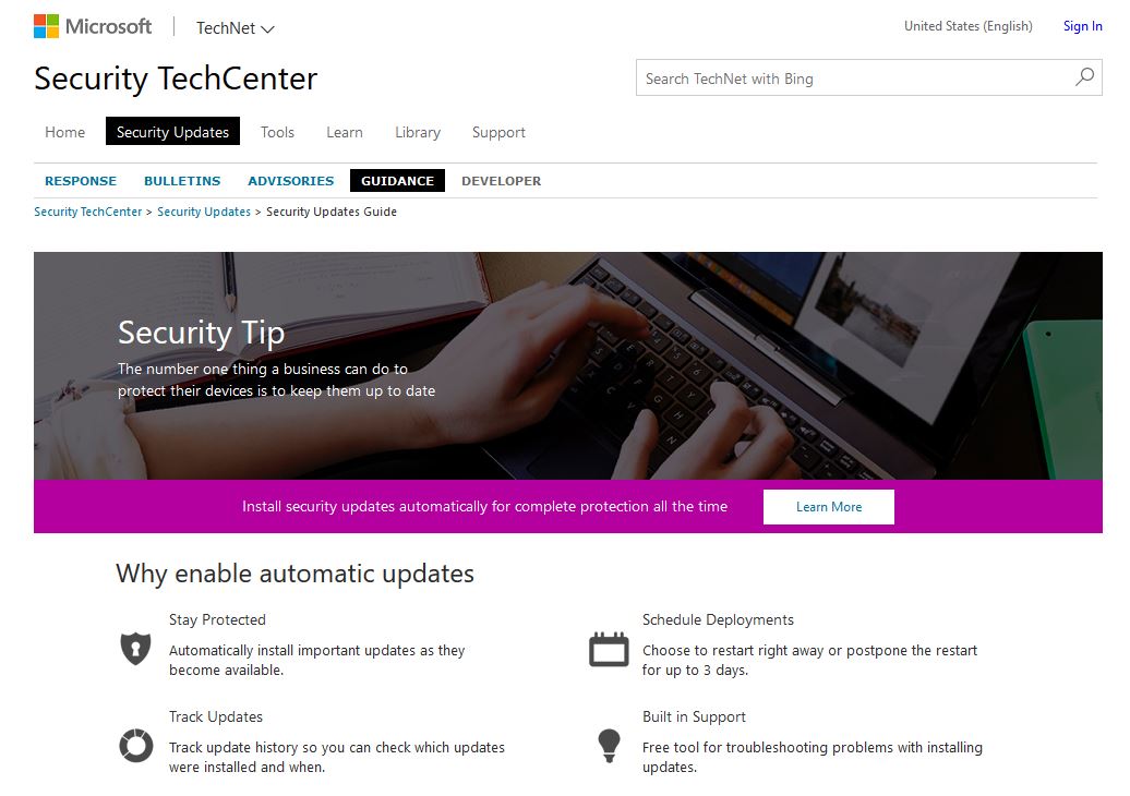 Microsoft will publish security vulnerability info only on the new Security Updates website from Jan 2017