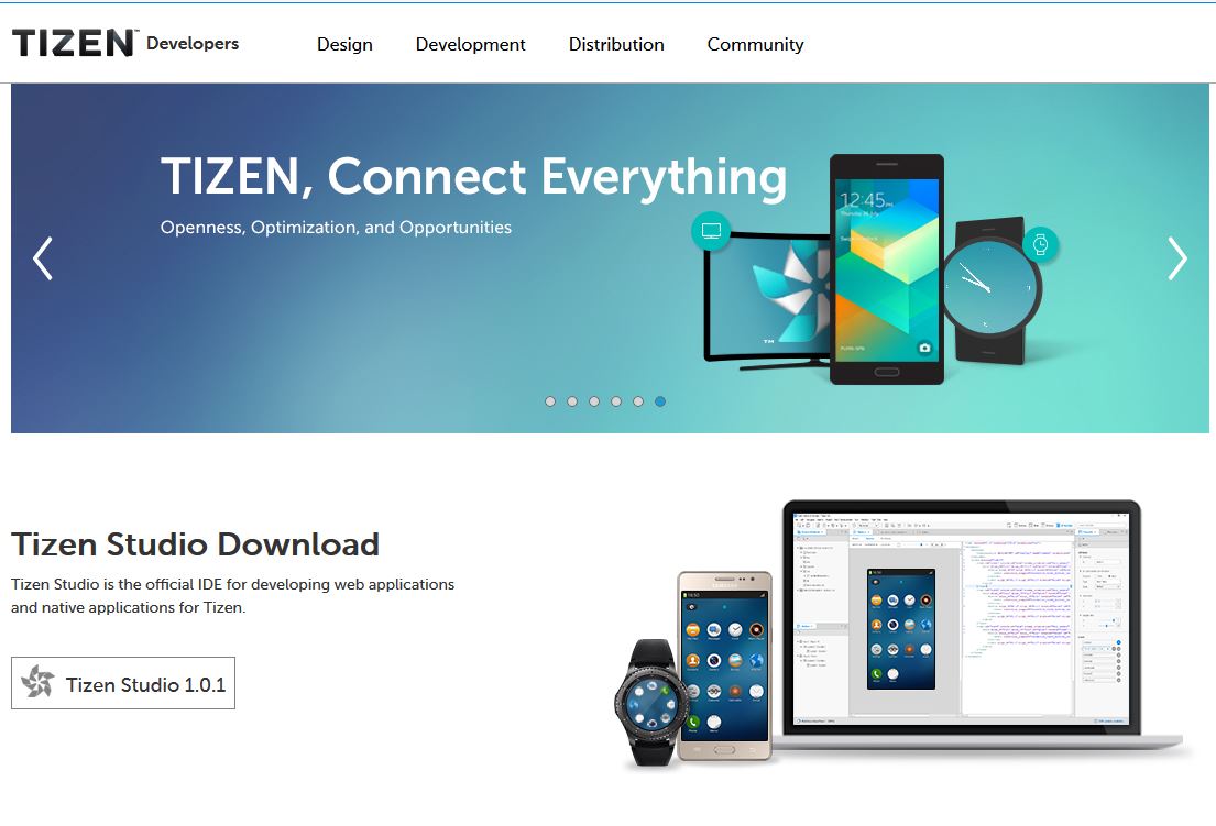 tizen store developer area