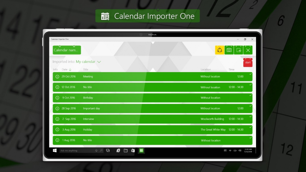 Developer Submission Calendar Importer One now available for Windows