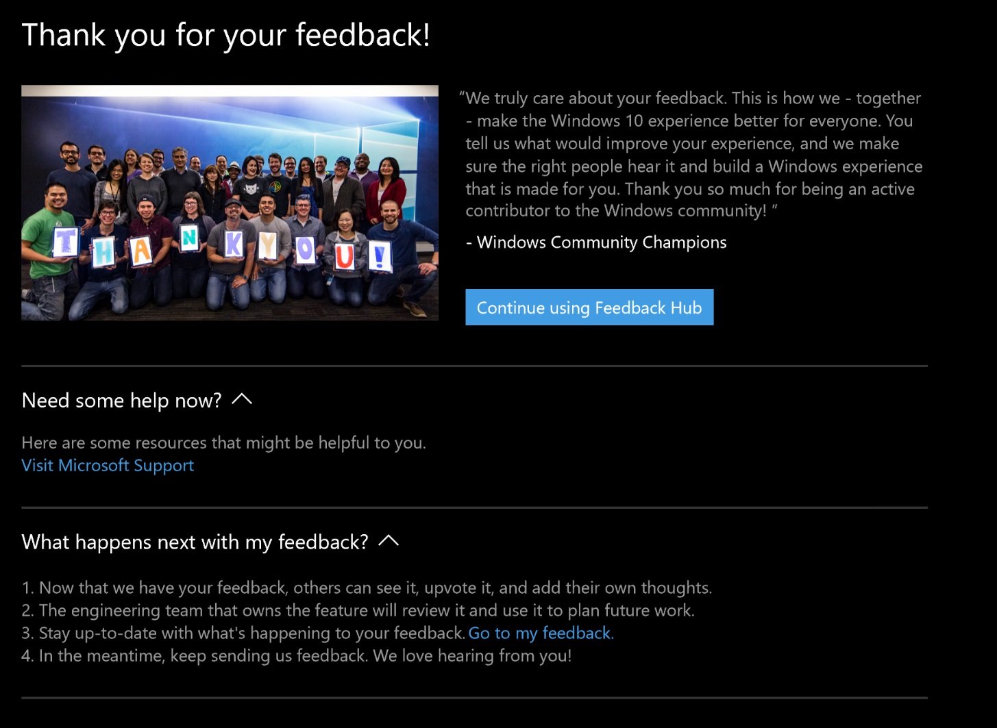 Microsoft depreciates Windows Developer UserVoice forum in favour of the Feedback Hub