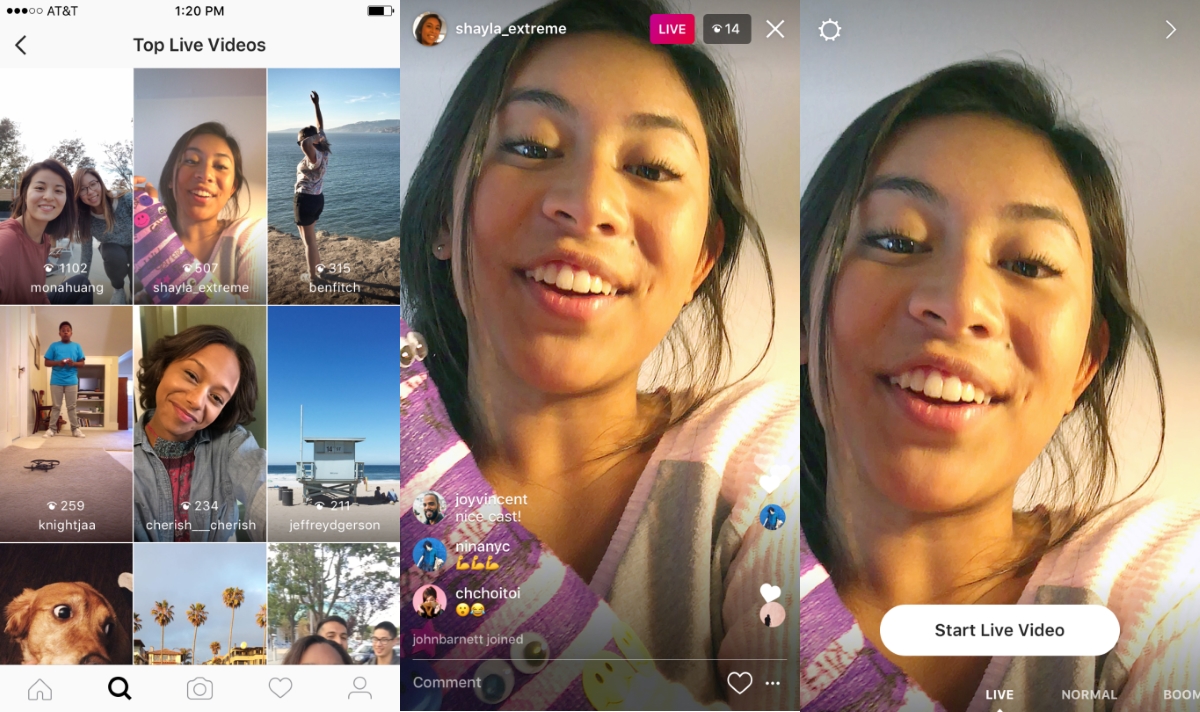 instagram live desktop