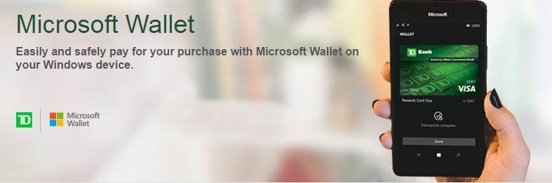 道明銀行最新增加了對 Microsoft Wallet 非接觸式支付的支持