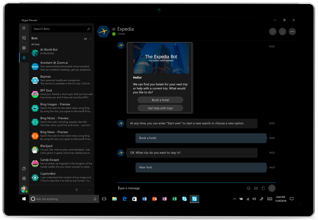 Expedia and Language Learning bots coming soon to Skype