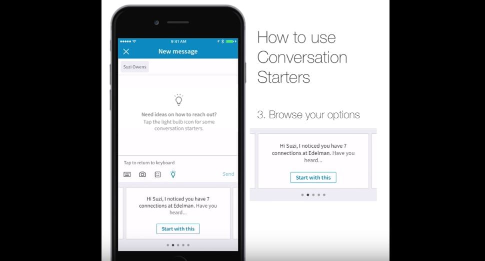LinkedIn announces new personalized conversation starters in LinkedIn Messaging