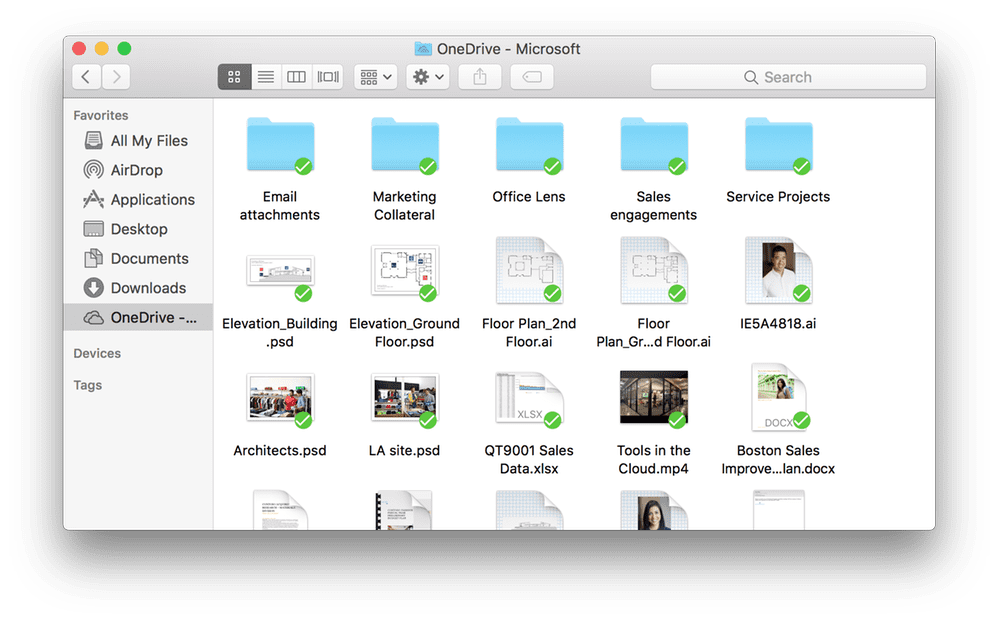 add onedrive to mac finder