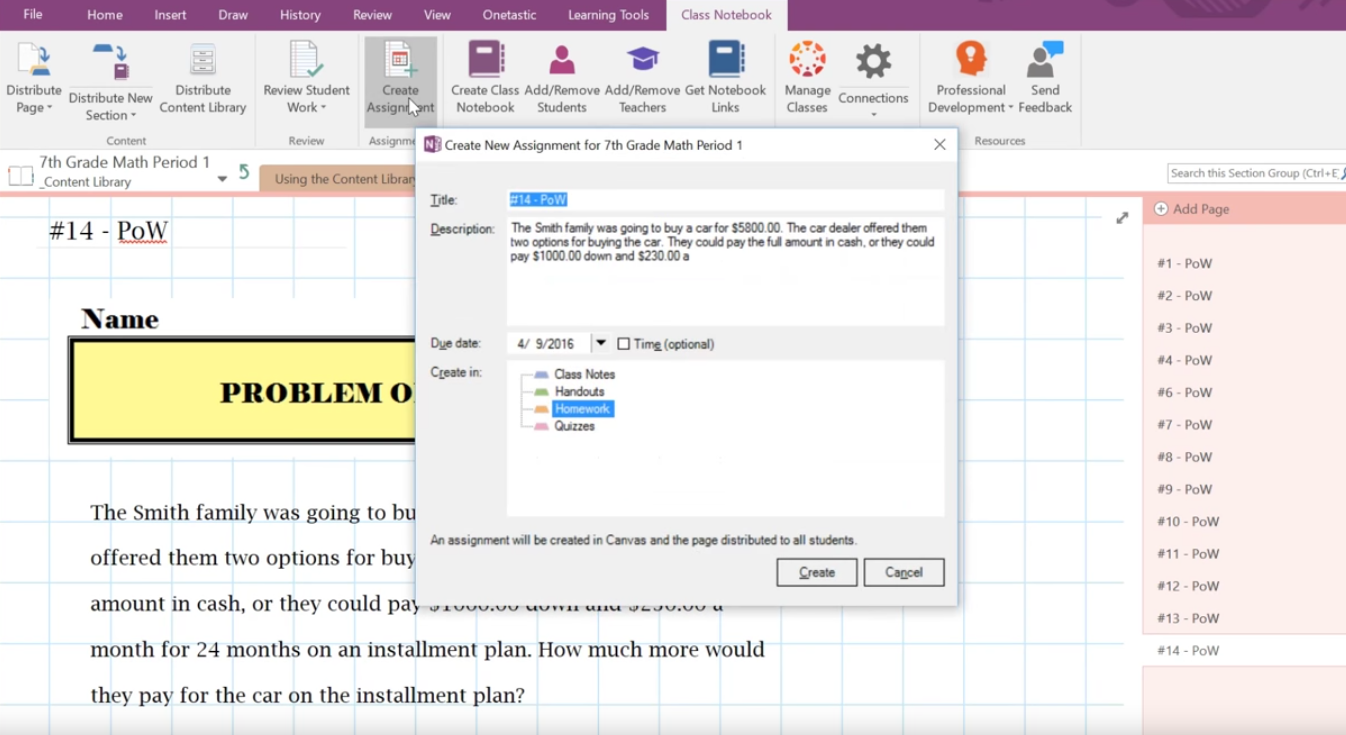 Dodatek za zvezek za razred OneNote prinaša novo funkcijo