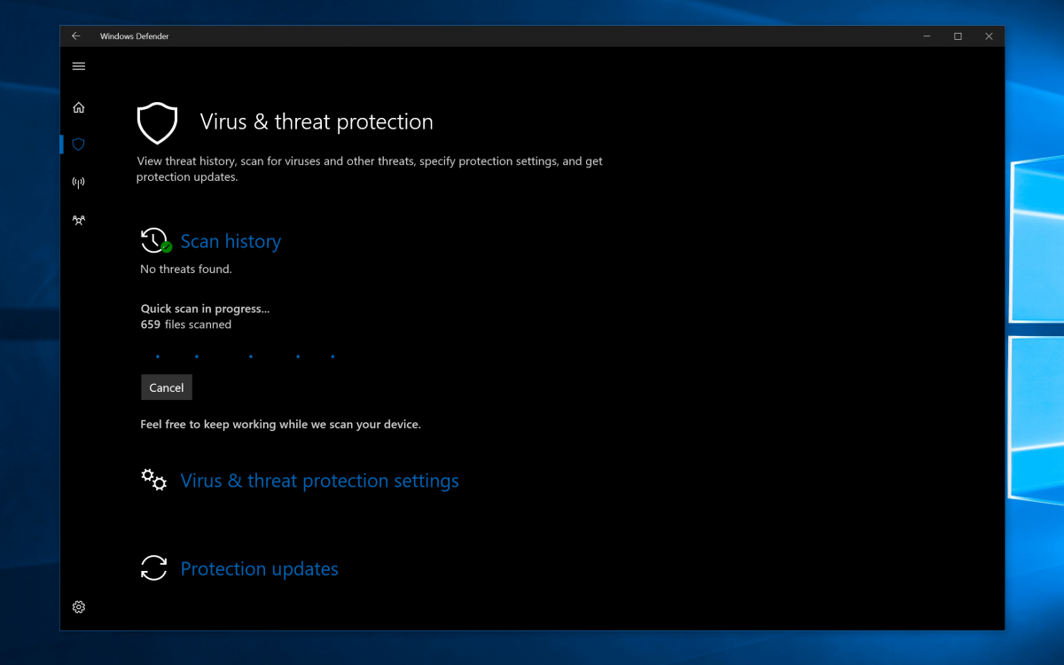 does windows 10 automatically download defender updates