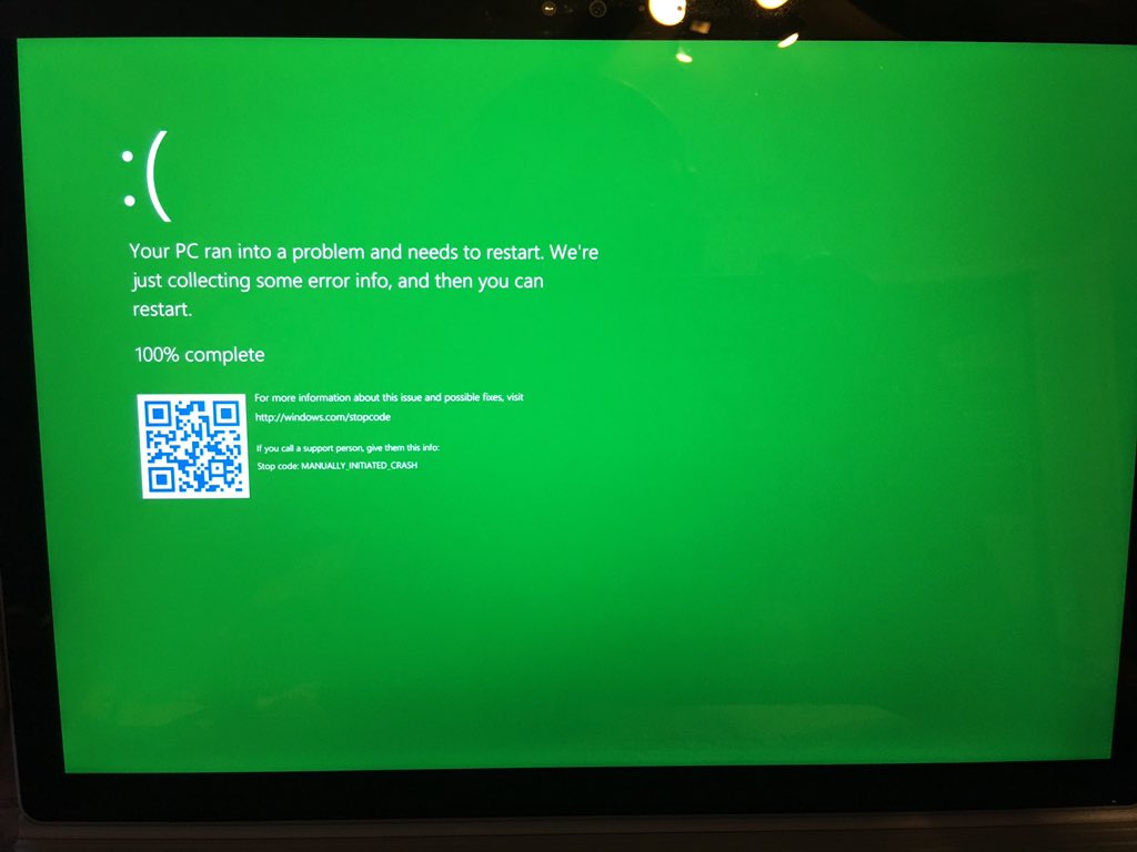 Windows 10's BSOD bliver erstattet med en GSOD for Insider Preview-udgivelser