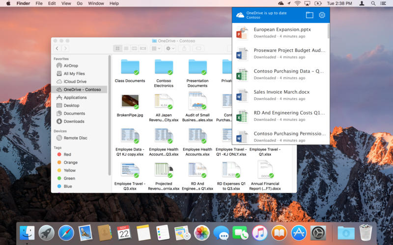 current version of onedrive for mac